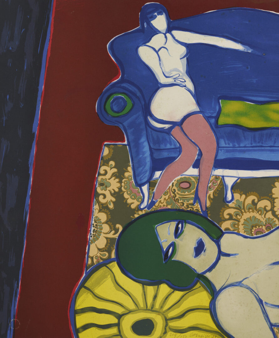 Lot 1316: 2 Corneille Lithographs w/ Nudes, Image D’Un Ete & Divan Blu