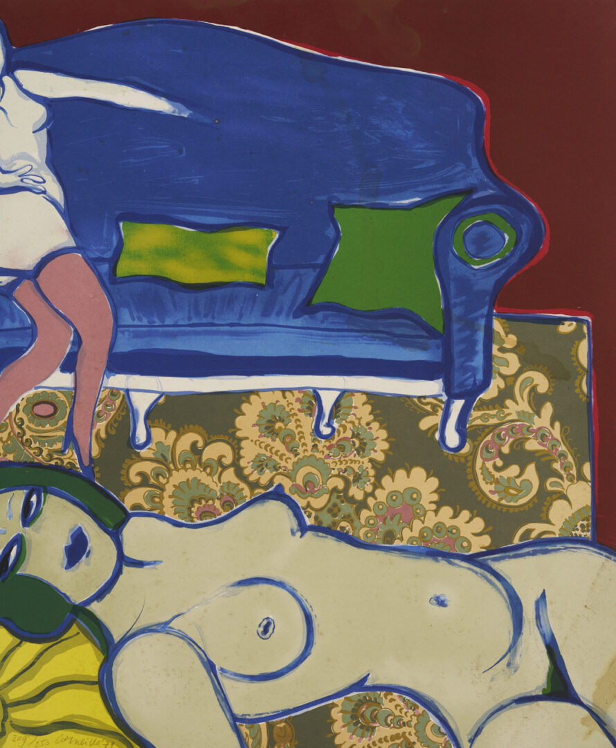 Lot 1316: 2 Corneille Lithographs w/ Nudes, Image D’Un Ete & Divan Blu