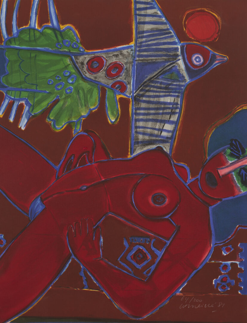 Lot 1316: 2 Corneille Lithographs w/ Nudes, Image D’Un Ete & Divan Blu