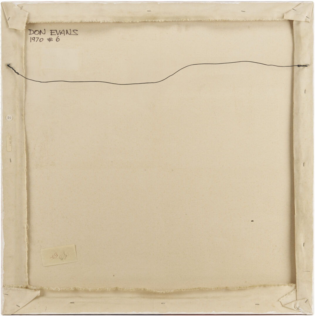 Lot 1319: Donald H. Evans Painting – Untitled (#6), 1970