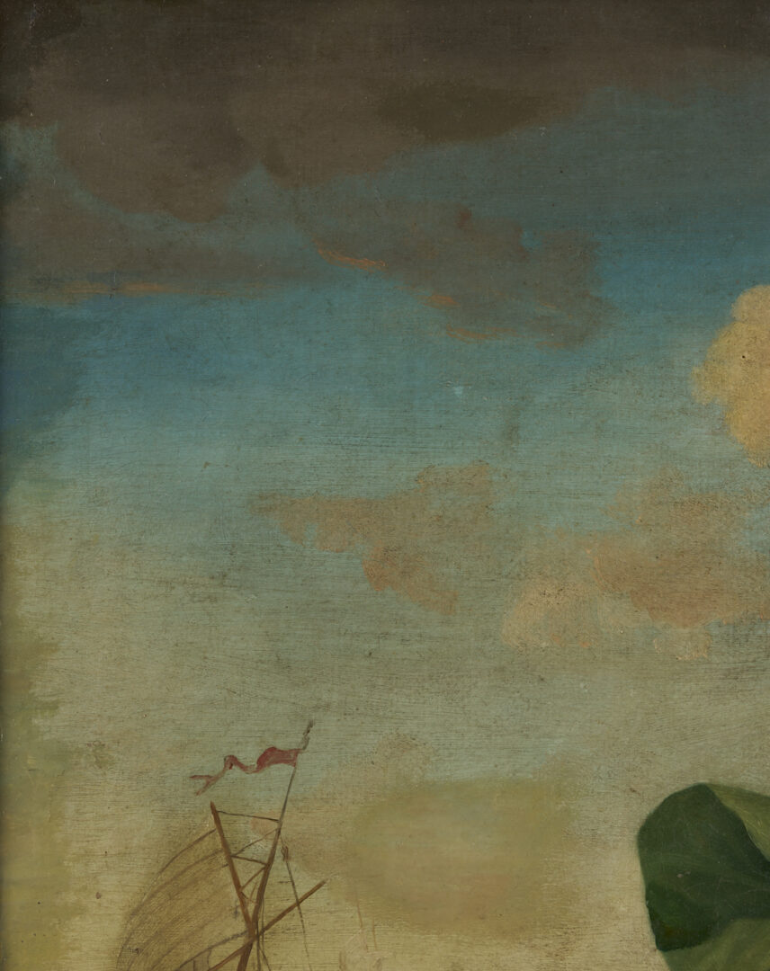Lot 131: Manner of Abraham Willaerts O/C Mythological Painting of Neptune, Ex- Christies