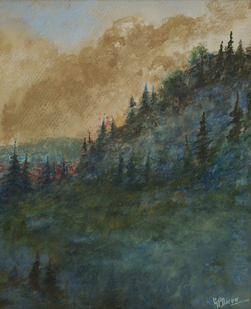 Lot 1320: 3 W/C Landscape Paintings: Paul Conner, Tom Hunn, & George Frank Dixon