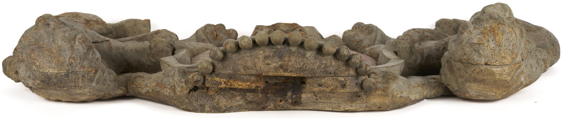 Lot 132: Continental Carved & Painted Architectural Crest
