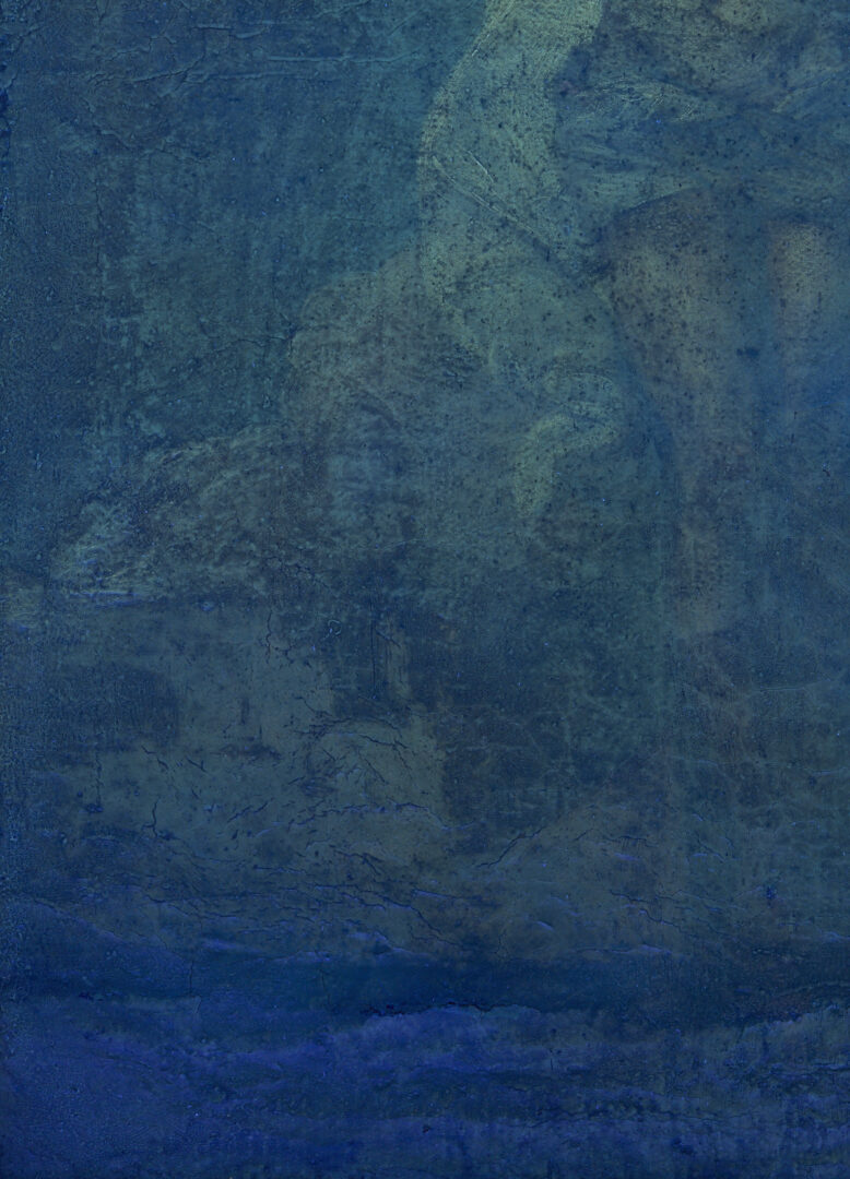 Lot 133: Early O/C Crucifixion Scene Painting