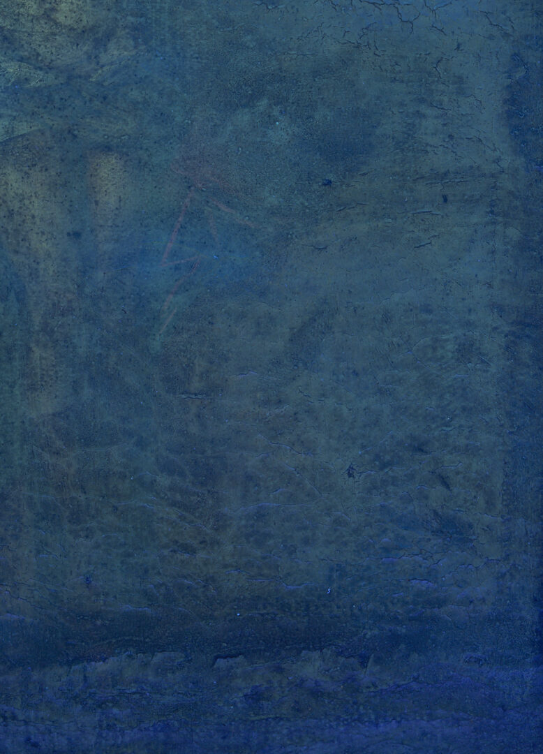 Lot 133: Early O/C Crucifixion Scene Painting