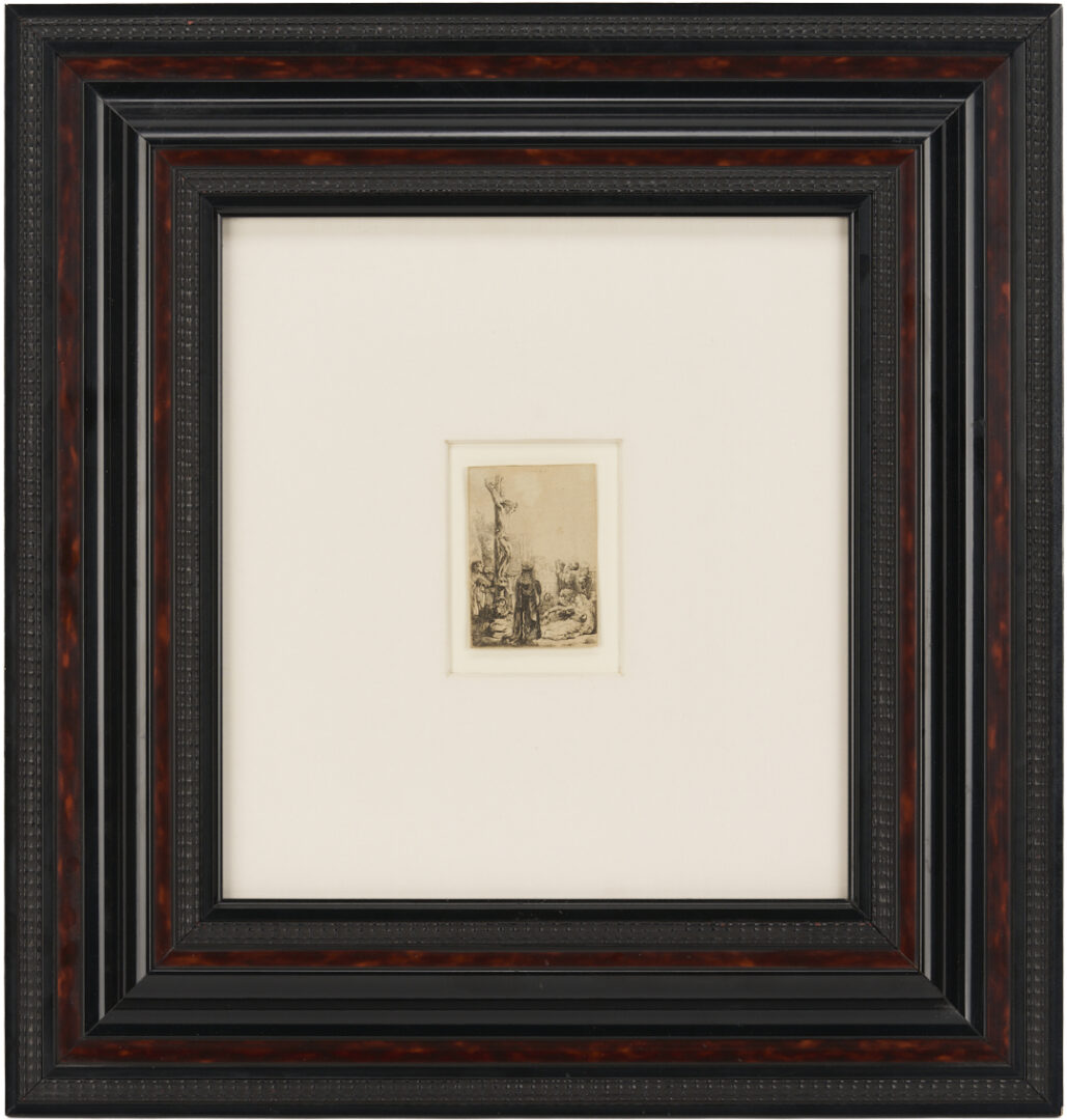 Lot 134: Rembrandt Etching, The Crucifixion: Small Plate