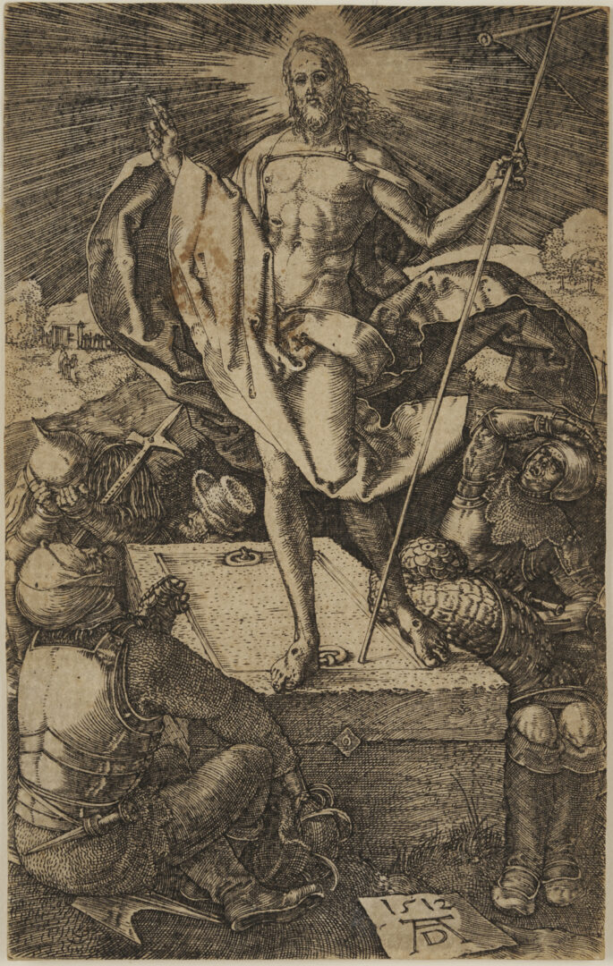 Lot 135: Durer Engraving, The Resurrection from the Engraved Passion