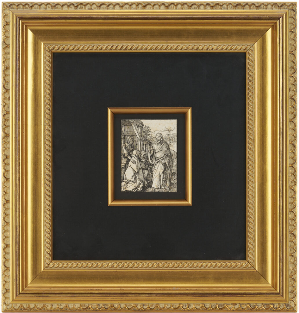 Lot 137: Durer Woodcut, Christ Taking Leave from his Mother