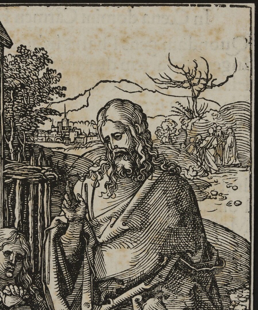 Lot 137: Durer Woodcut, Christ Taking Leave from his Mother