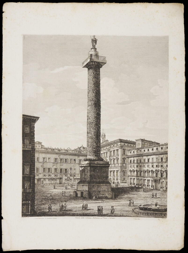 Lot 138: 88 Etchings from Rossini’s Large Format Antichita Romane w/ Handwritten Amendments, Poss. Early 1829 Ed.