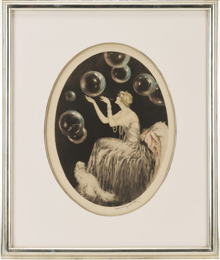 Lot 140: Louis Icart Signed Etching, Bubbles
