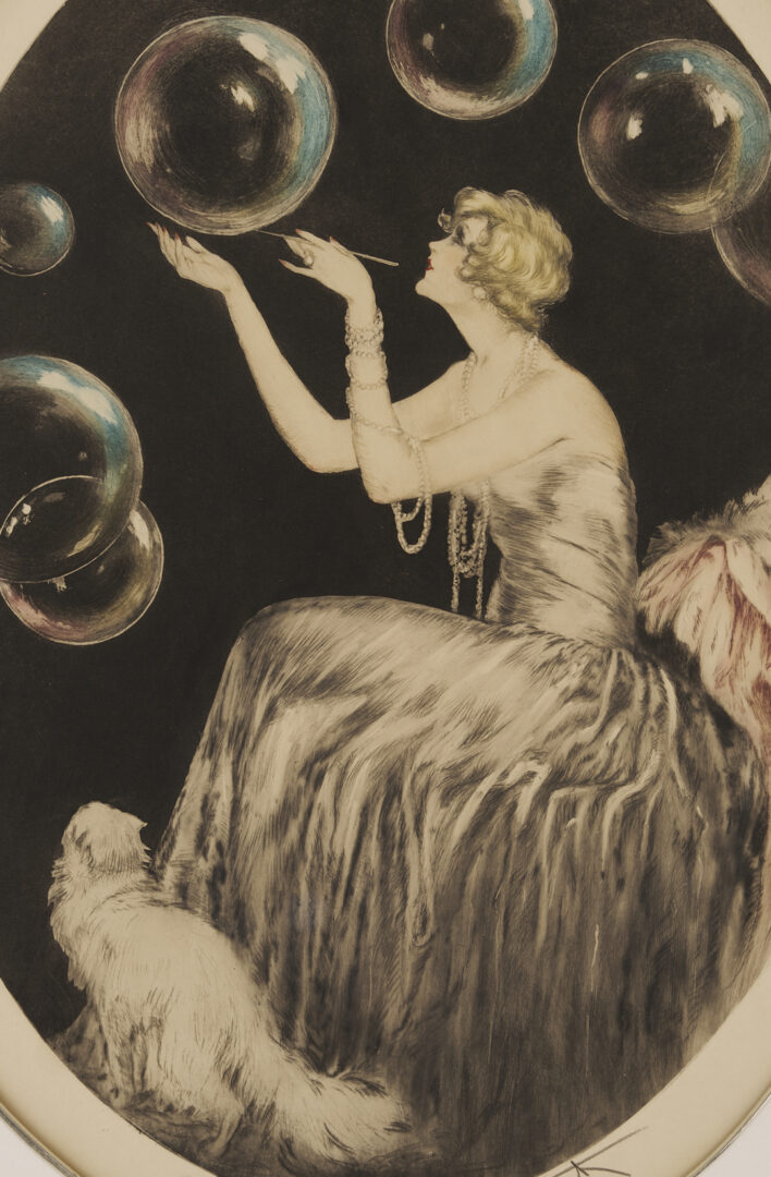 Lot 140: Louis Icart Signed Etching, Bubbles