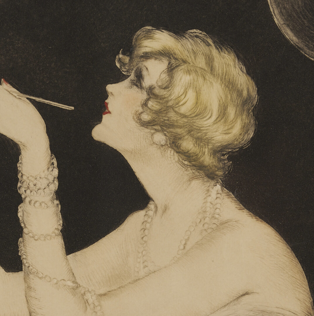 Lot 140: Louis Icart Signed Etching, Bubbles