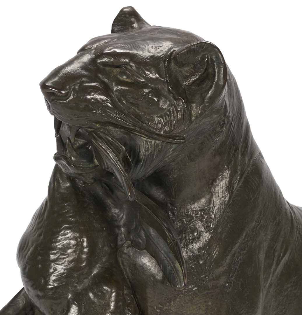 Lot 144: Bronze Lioness & Cubs Sculpture, Auguste Cain