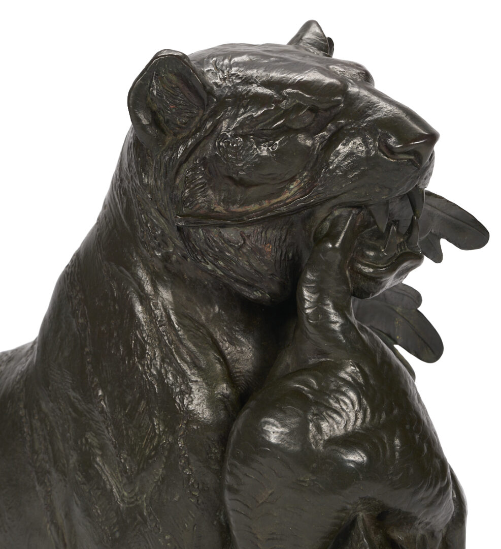 Lot 144: Bronze Lioness & Cubs Sculpture, Auguste Cain