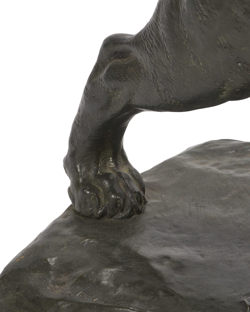 Lot 144: Bronze Lioness & Cubs Sculpture, Auguste Cain