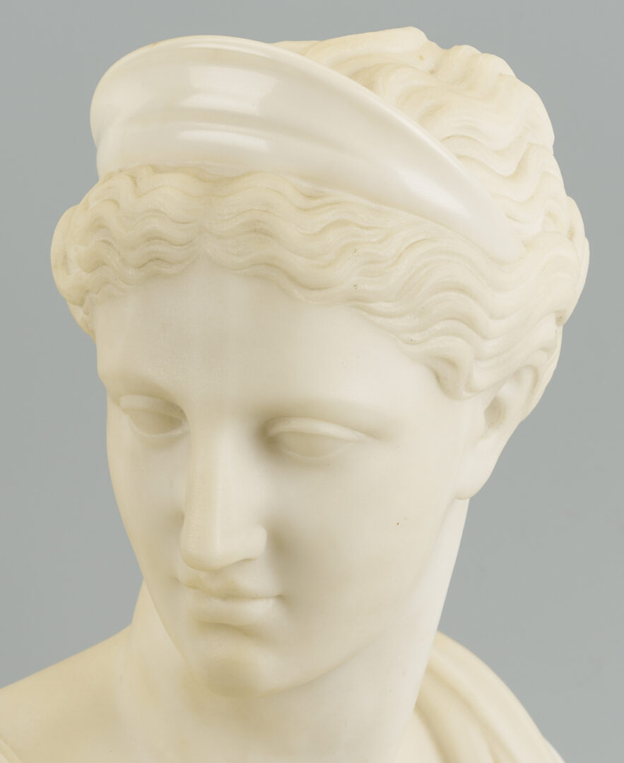 Lot 146: Large Pietro Bazzanti Marble Bust of Diana