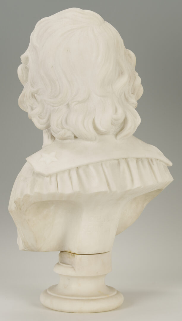 Lot 147: Chauncey Ives Marble Portrait Bust of a Young Boy