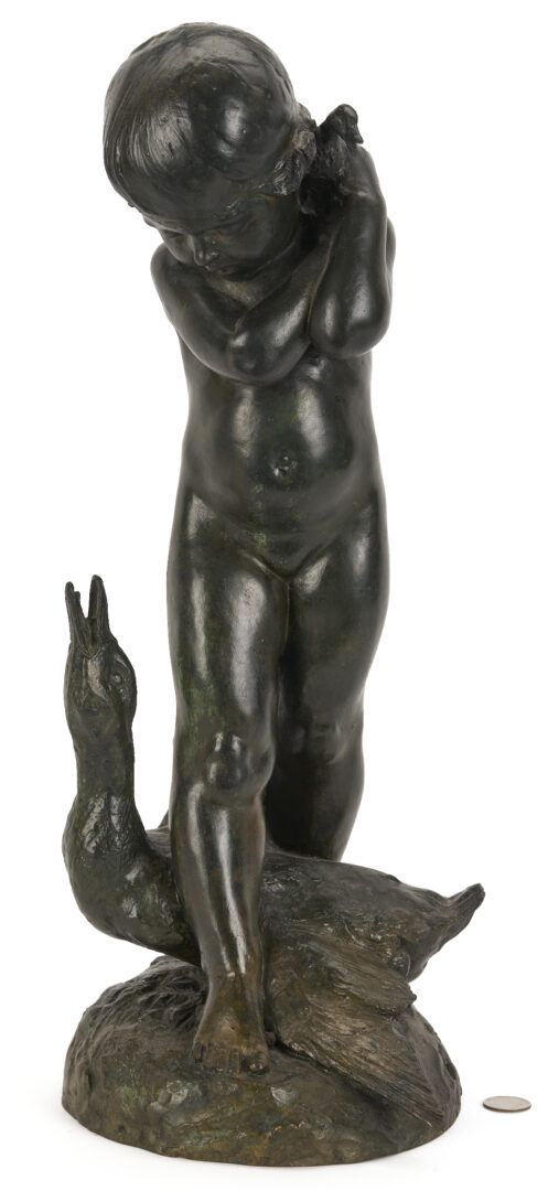 Lot 148: Edward Berge Bronze Fountain, Duck Mother