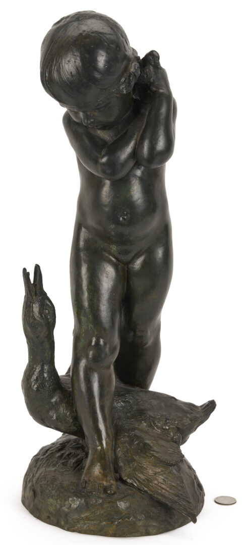 Lot 148: Edward Berge Bronze Fountain, Duck Mother