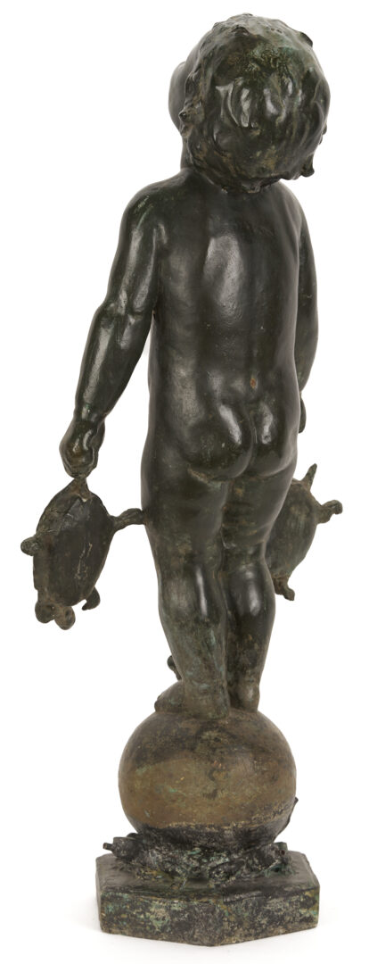 Lot 149: Edith Parsons Bronze Garden Fountain, Turtle Baby