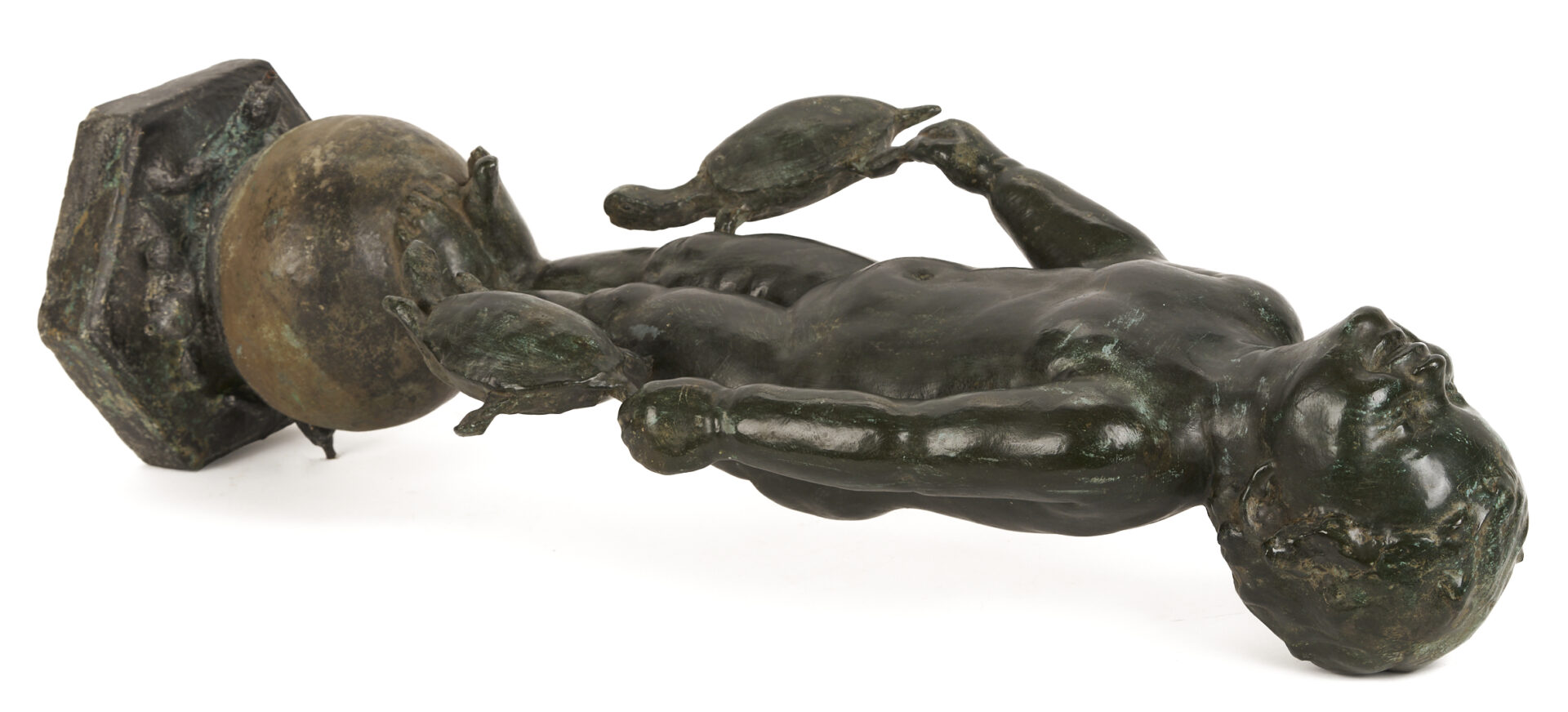 Lot 149: Edith Parsons Bronze Garden Fountain, Turtle Baby
