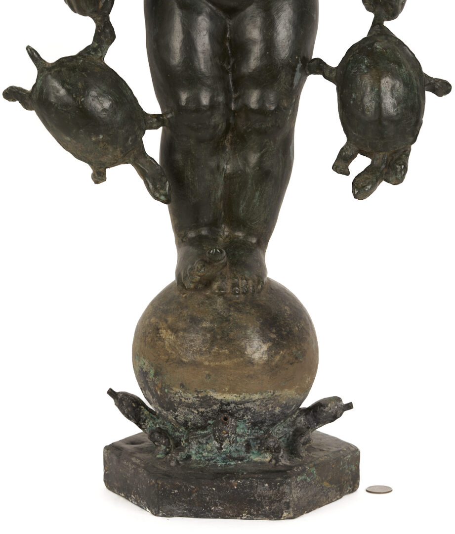 Lot 149: Edith Parsons Bronze Garden Fountain, Turtle Baby