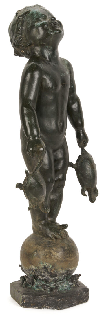 Lot 149: Edith Parsons Bronze Garden Fountain, Turtle Baby
