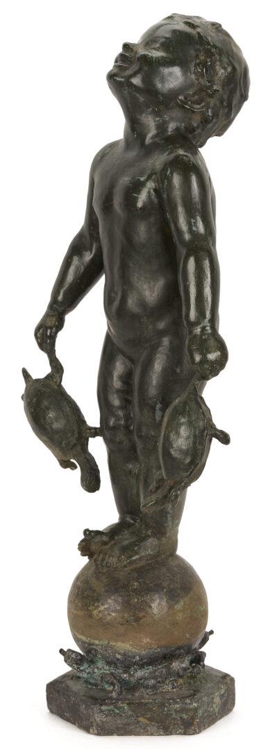 Lot 149: Edith Parsons Bronze Garden Fountain, Turtle Baby