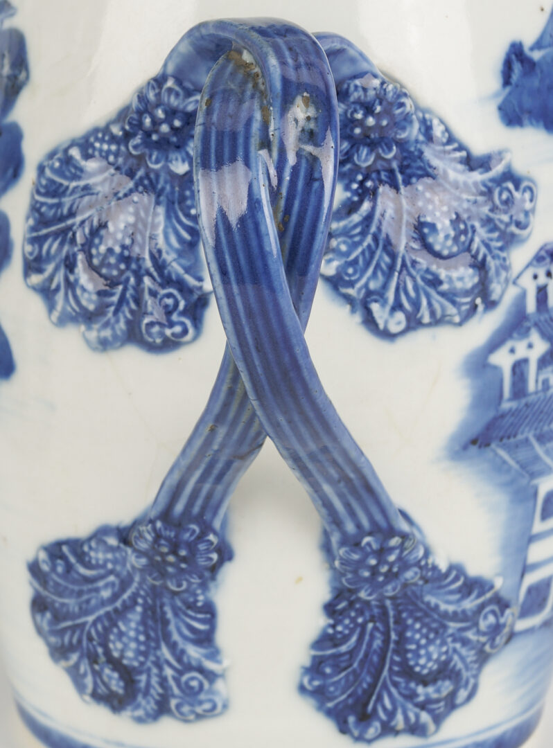 Lot 14: 2 Large Chinese Export Nanking Cider Pitchers