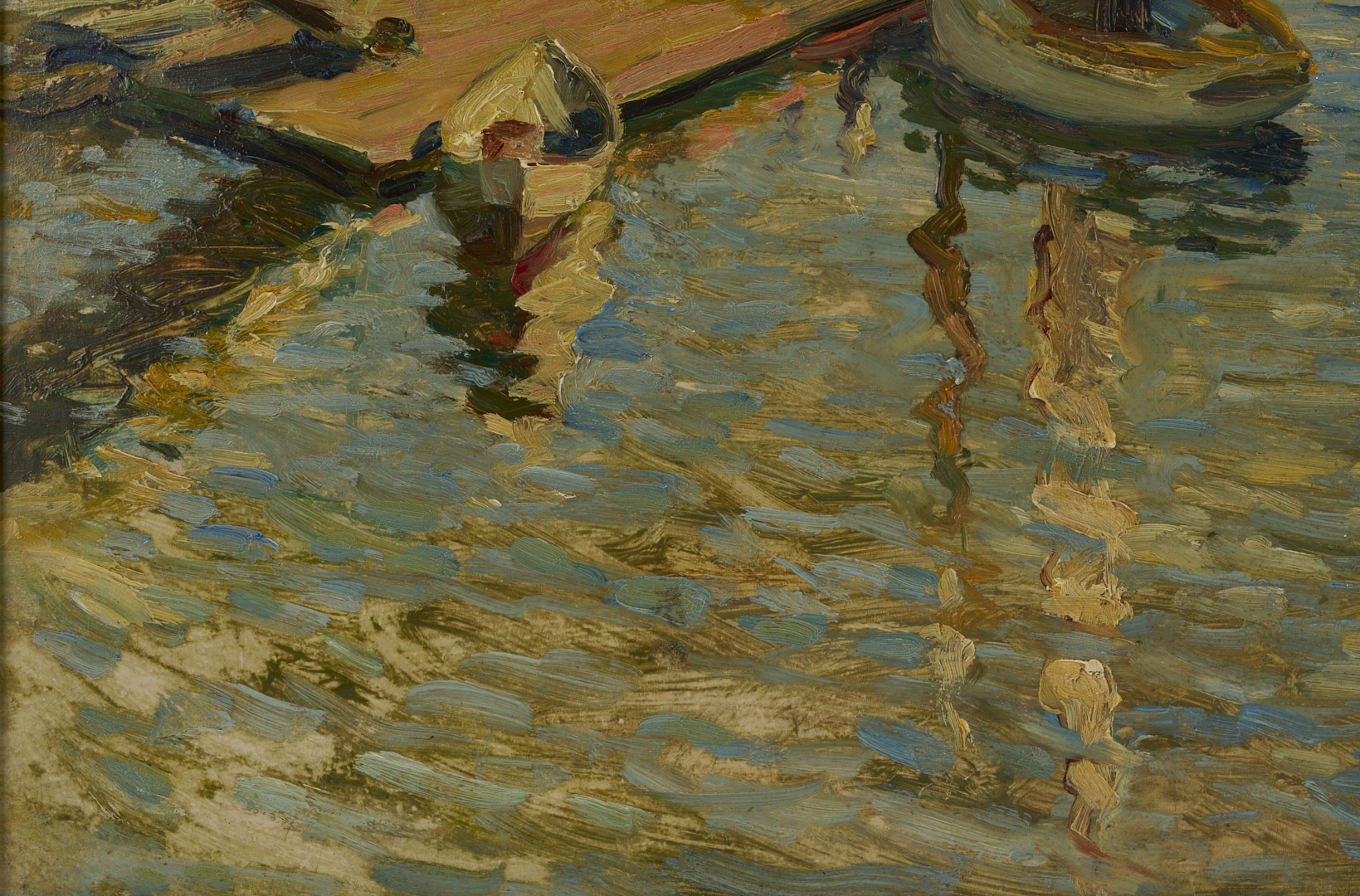 Lot 154: John Rettig O/B Harbor Scene, Yacht Races