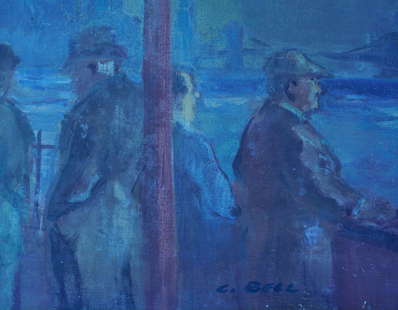 Lot 155: Cecil Bell O/C, Passing Ships – Queen Mary