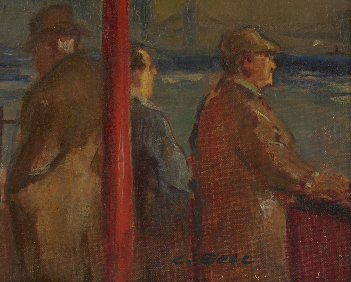 Lot 155: Cecil Bell O/C, Passing Ships – Queen Mary