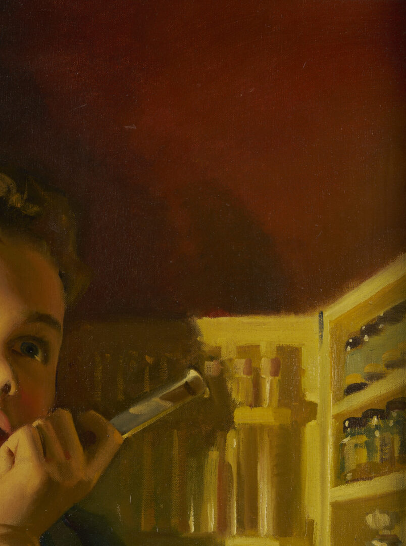 Lot 156: Andrew Loomis O/C Illustration Painting, “Men Wanted in Pharmacy”, c. 1944
