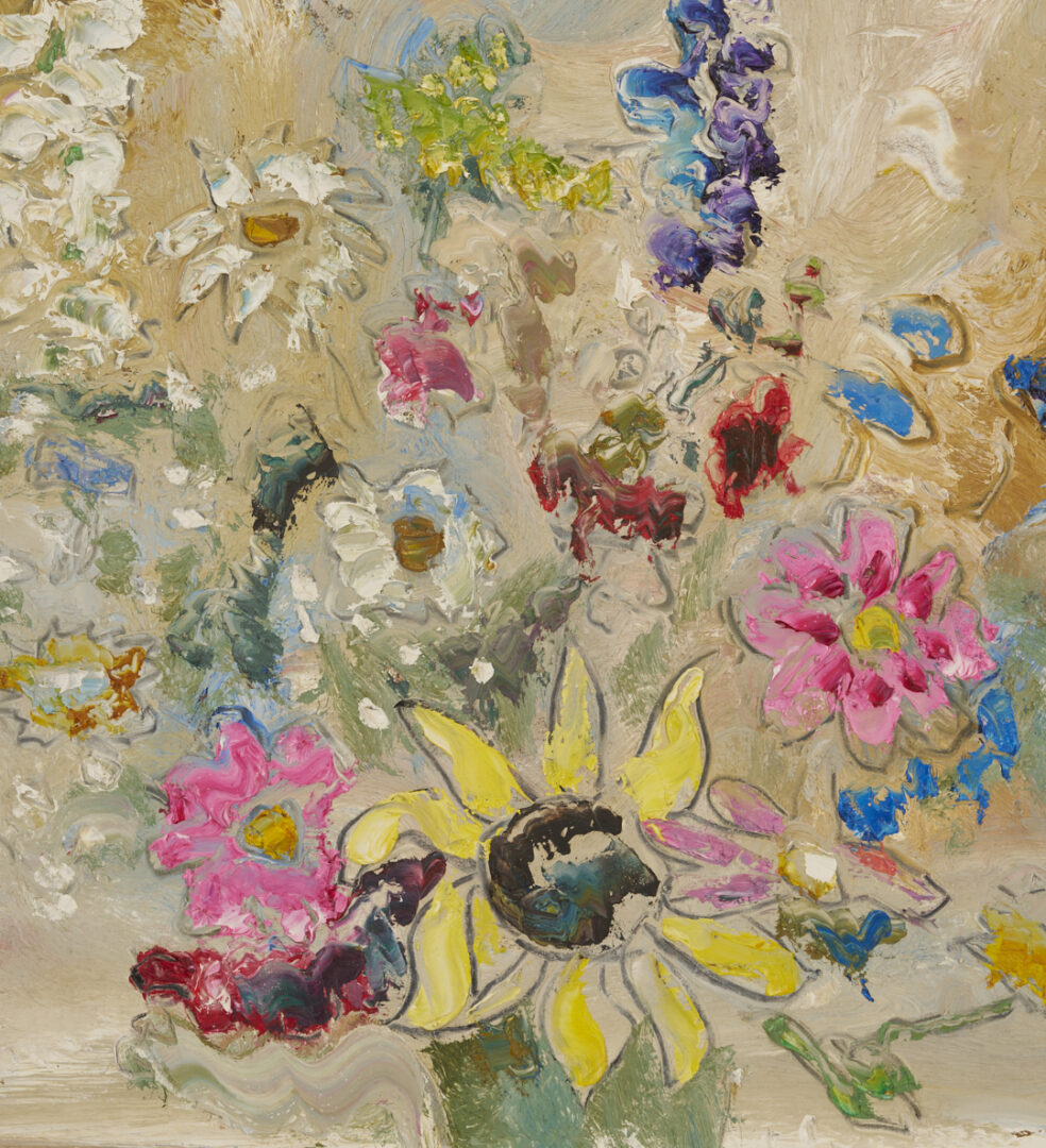 Lot 157: Sterling Strauser Floral Still Life Painting, 22 x 18 in.