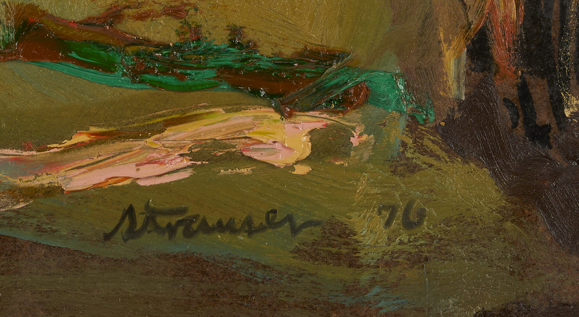Lot 158: Sterling Strauser O/B Landscape, Farm in Autumn