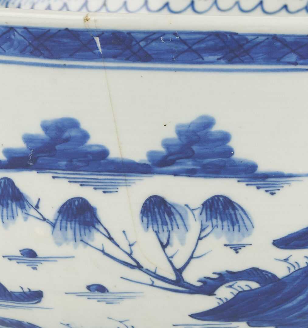 Lot 15: Large Chinese Canton Punch Bowl plus Bulb Dish