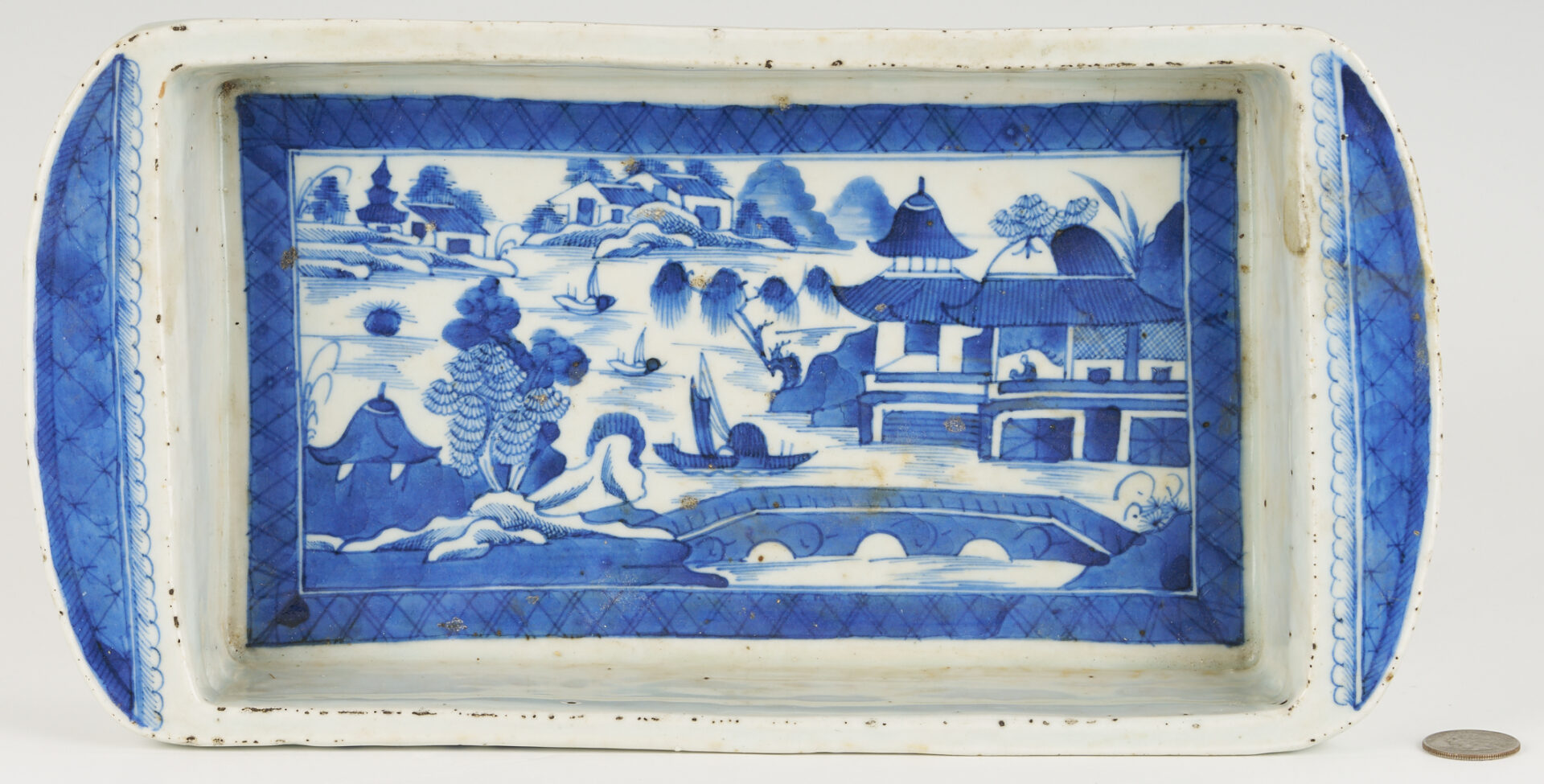 Lot 15: Large Chinese Canton Punch Bowl plus Bulb Dish
