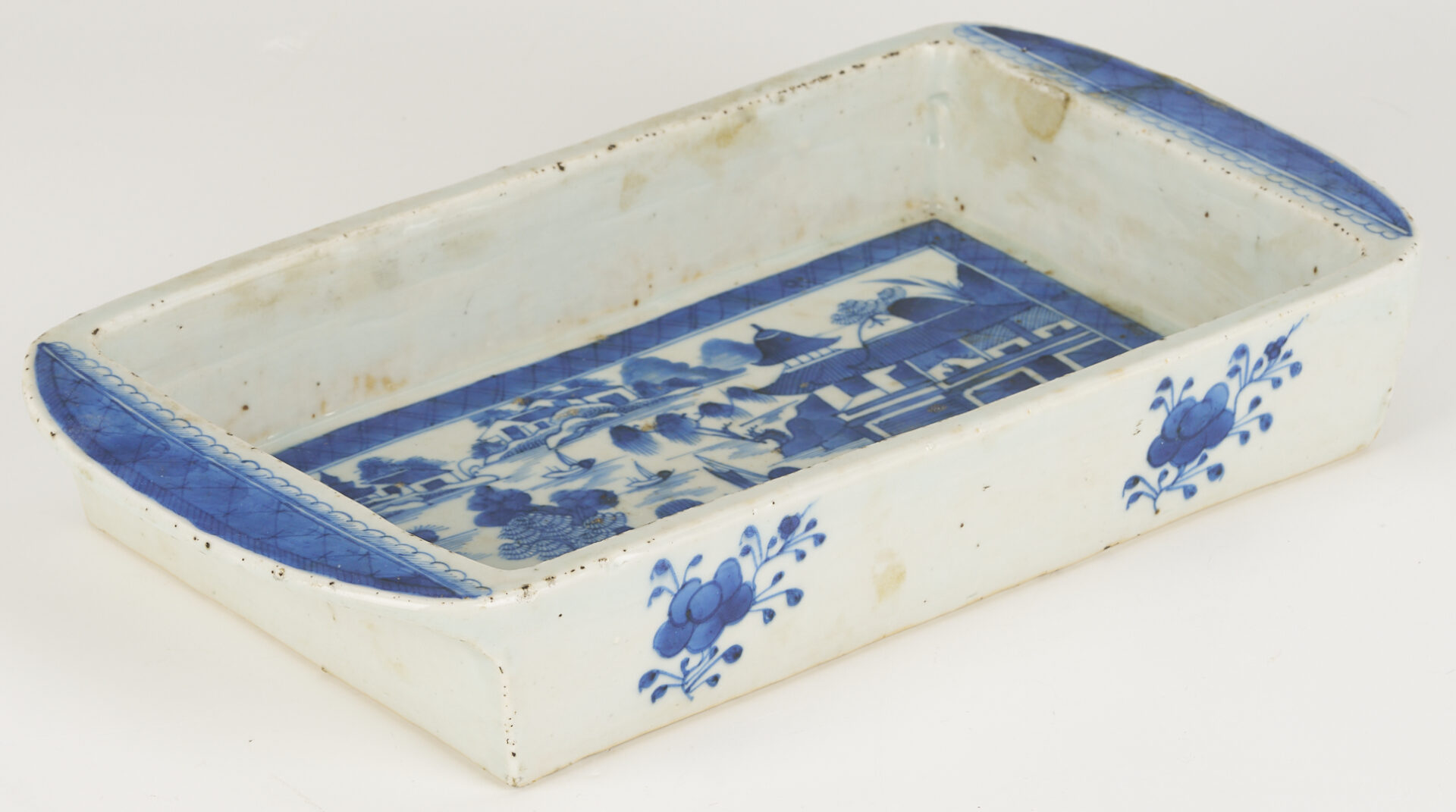 Lot 15: Large Chinese Canton Punch Bowl plus Bulb Dish