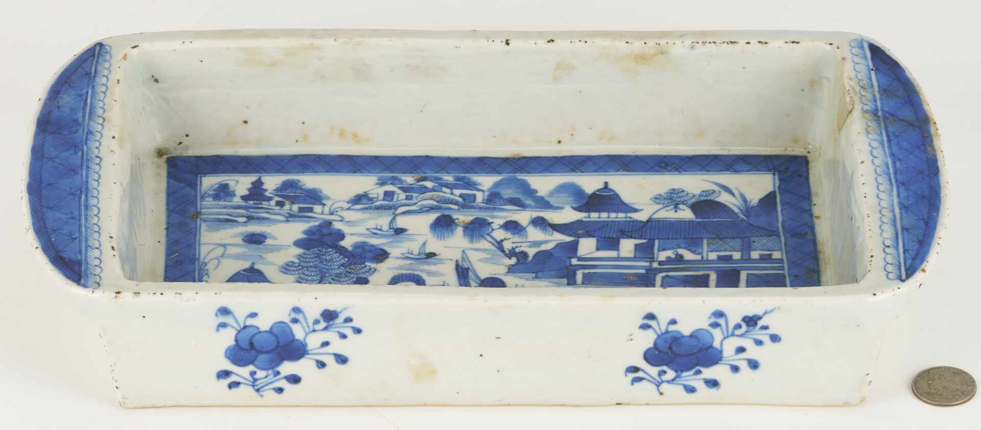 Lot 15: Large Chinese Canton Punch Bowl plus Bulb Dish