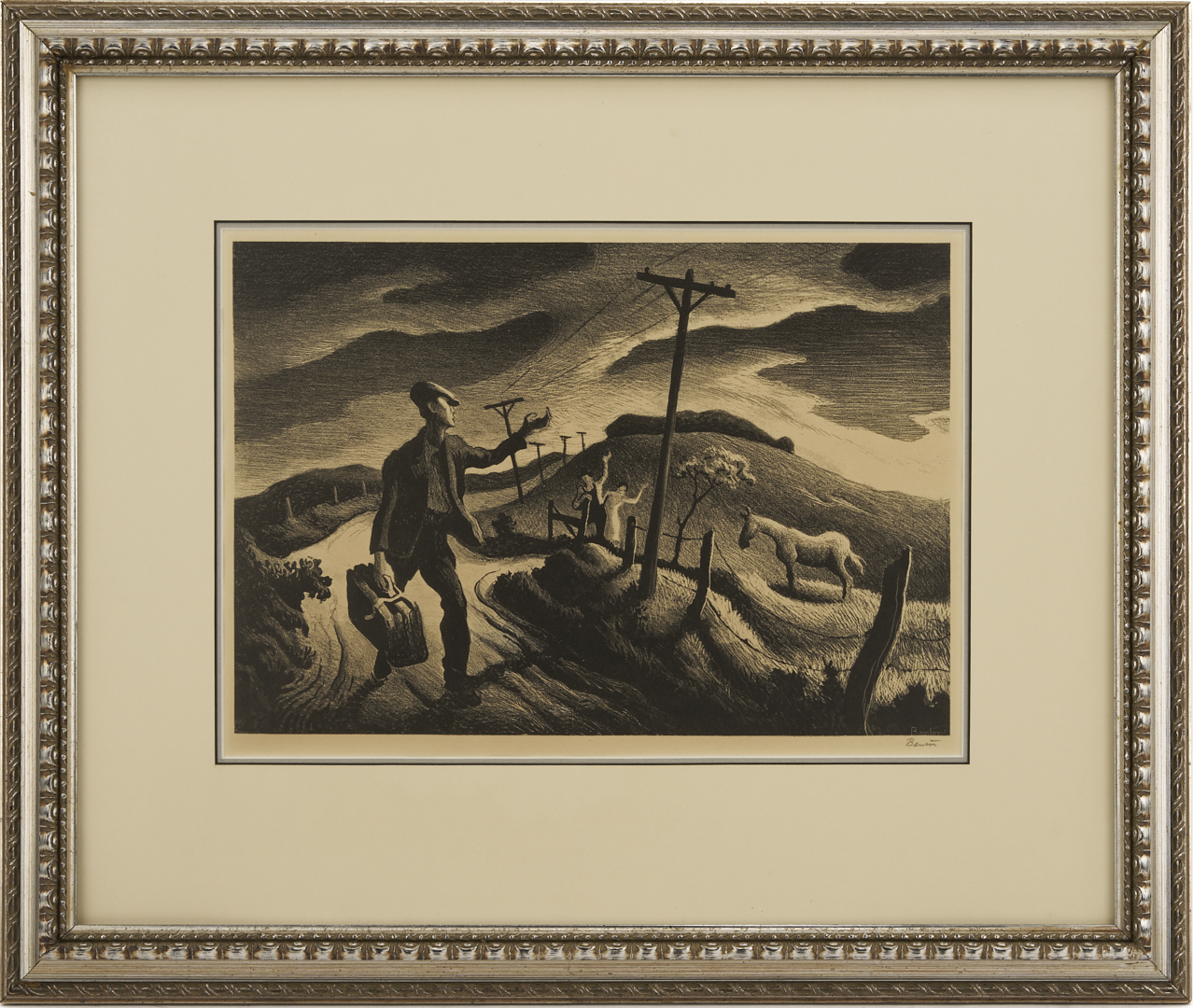 Lot 161: Thomas Hart Benton American Regionalist Lithograph, The Boy