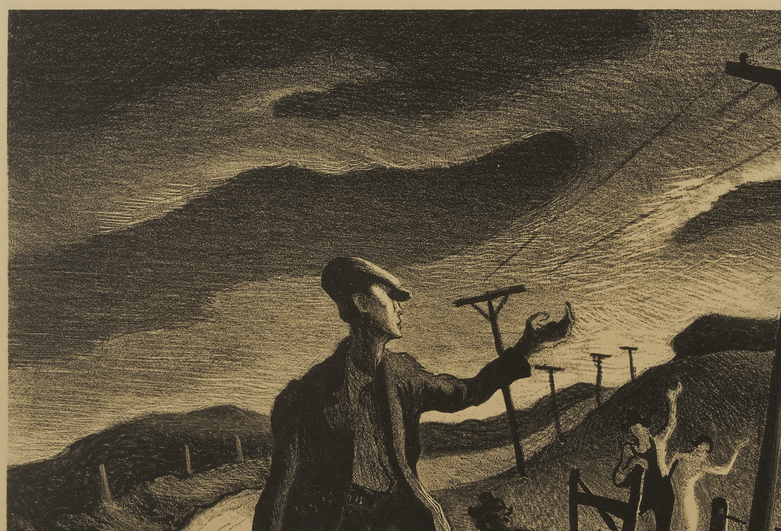 Lot 161: Thomas Hart Benton American Regionalist Lithograph, The Boy
