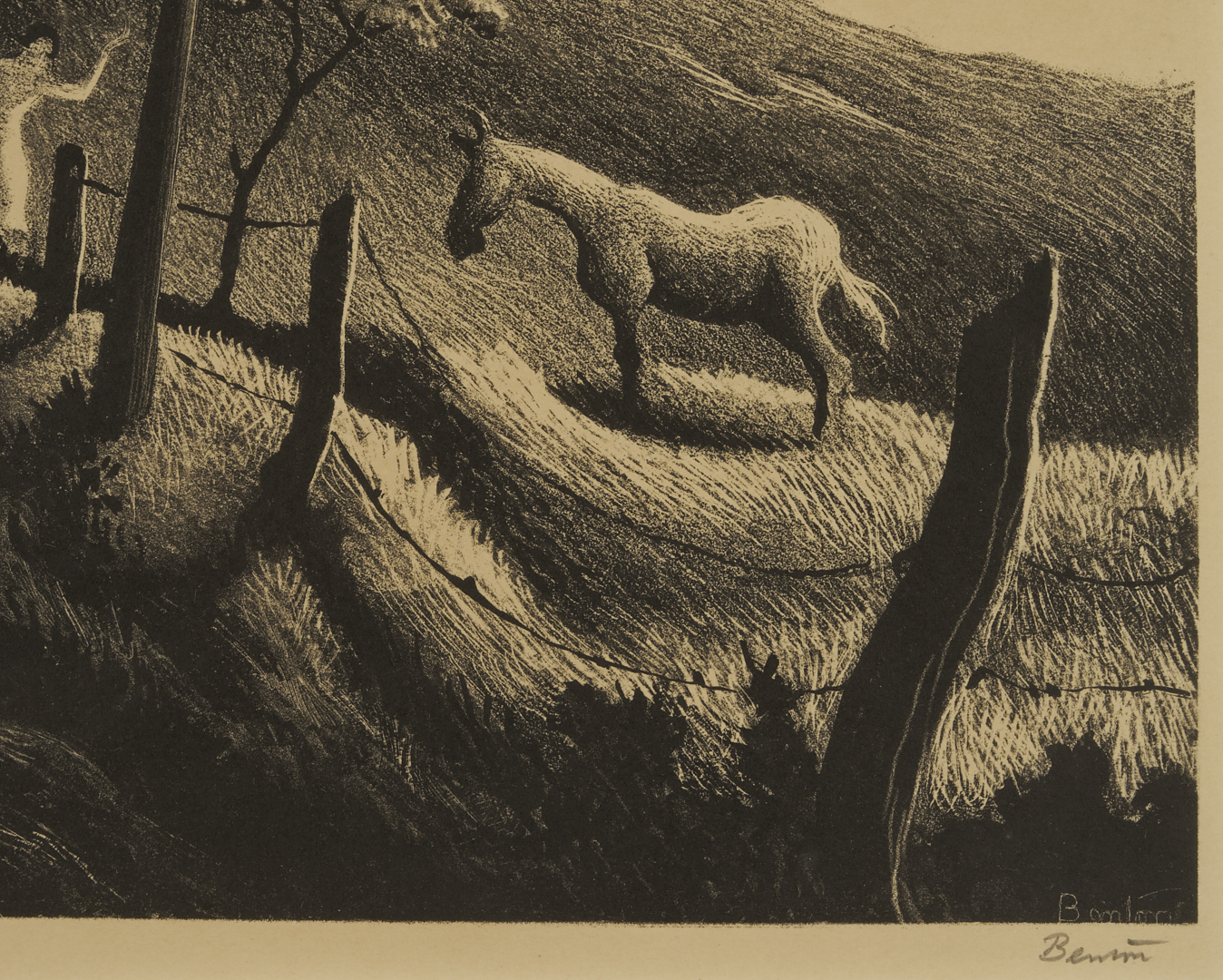 Lot 161: Thomas Hart Benton American Regionalist Lithograph, The Boy