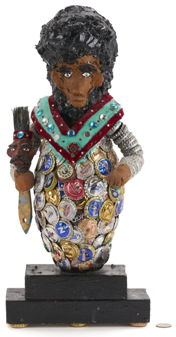 Lot 163: Gregory Warmack Mr. Imagination Sculpture, Self Portrait