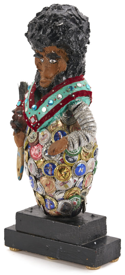 Lot 163: Gregory Warmack Mr. Imagination Sculpture, Self Portrait