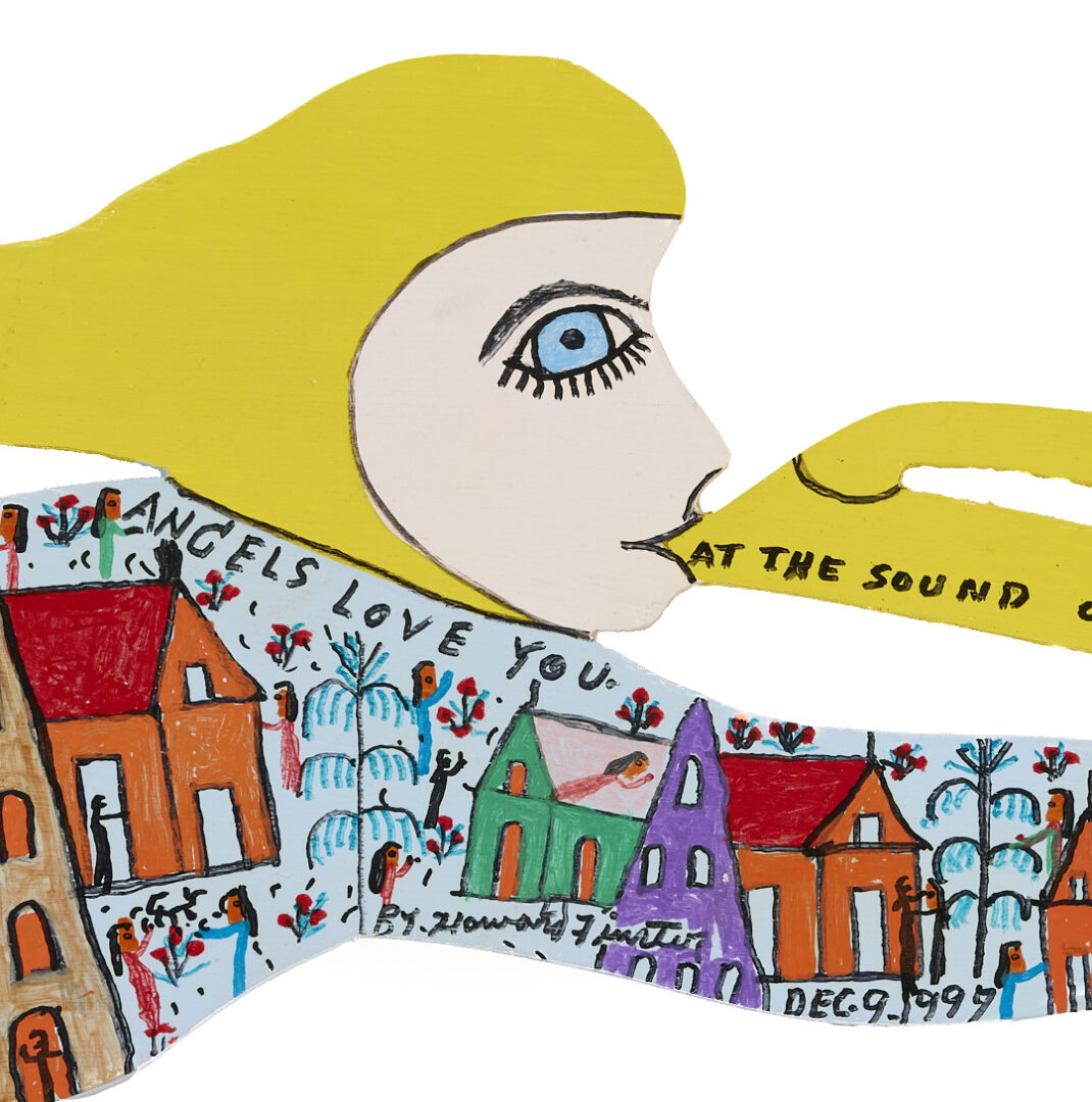 Lot 164: Howard Finster Outsider Art Trumpeting Angel