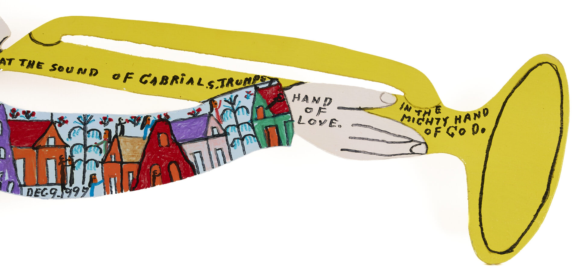 Lot 164: Howard Finster Outsider Art Trumpeting Angel