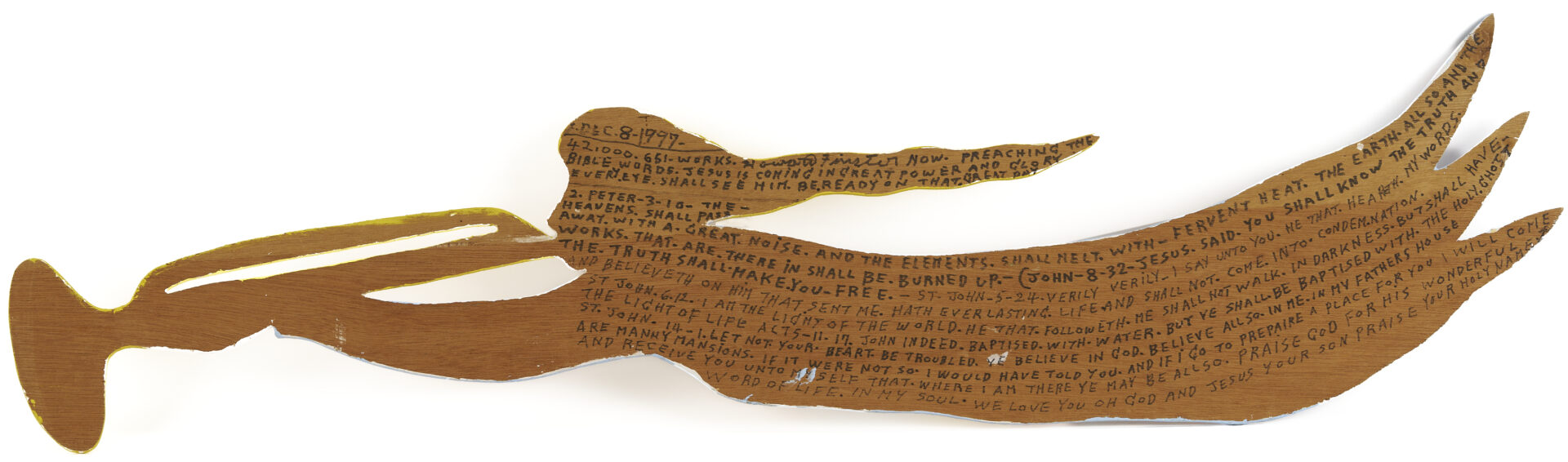 Lot 164: Howard Finster Outsider Art Trumpeting Angel