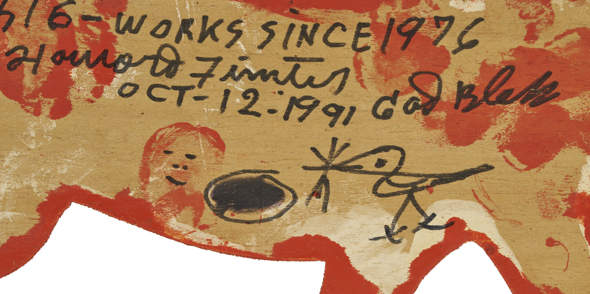 Lot 165: Howard Finster Folk Art Jaguar Cut Out
