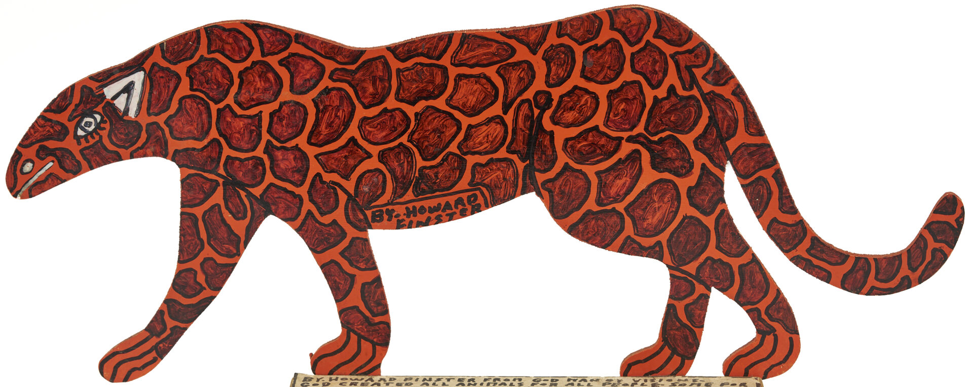 Lot 165: Howard Finster Folk Art Jaguar Cut Out